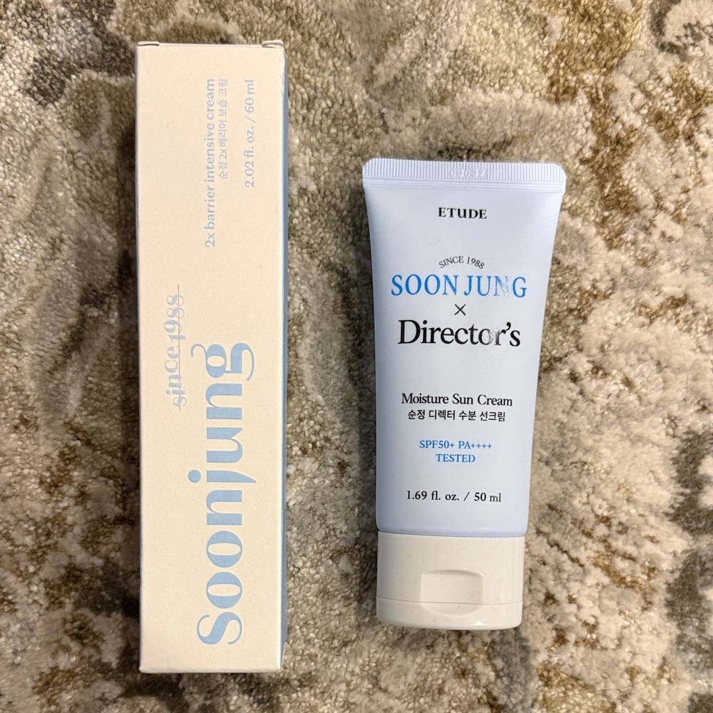 Etude SoonJung Moisture Sun Cream & 2x Barrier Intensive Cream